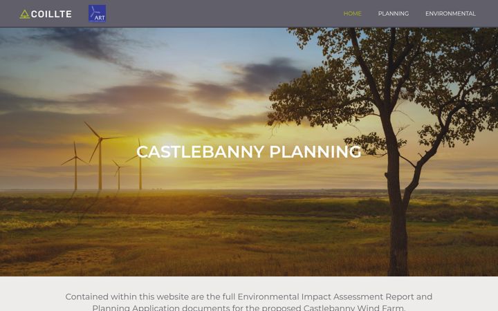 Screenshot of castlebannyplanning.ie