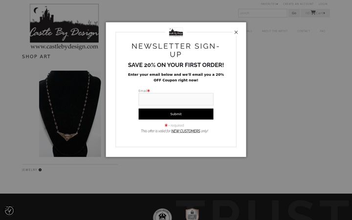 Screenshot of castlebydesign.com