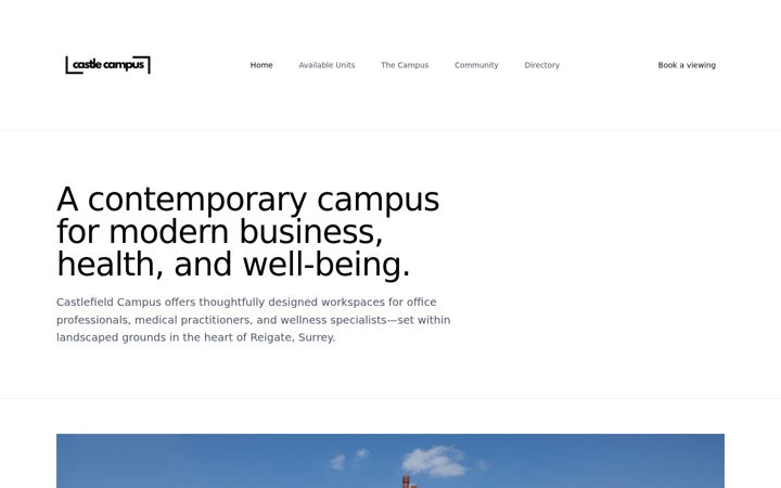 Screenshot of castlecampus.co.uk