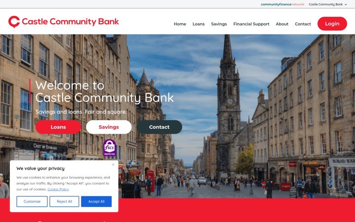 Screenshot of castlecommunitybank.co.uk