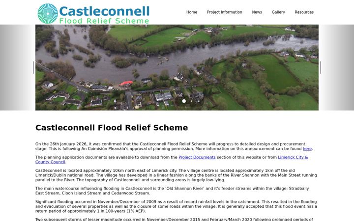 Screenshot of castleconnellfrs.ie