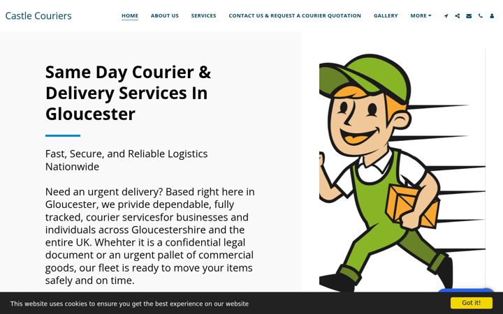 Screenshot of castlecouriers.co.uk