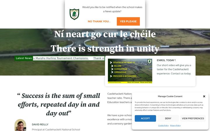Screenshot of castlehackettns.ie
