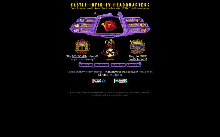 Screenshot of castleinfinity.org