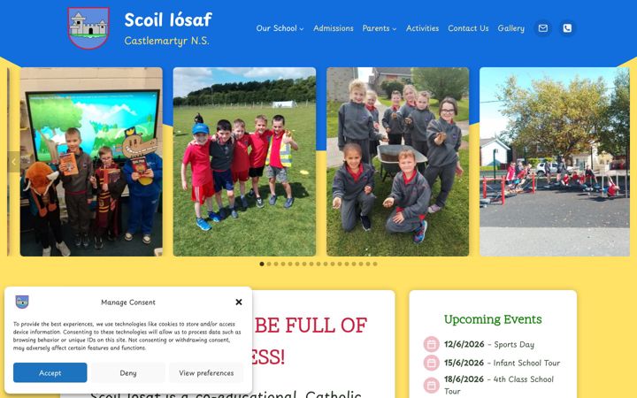 Screenshot of castlemartyrns.com