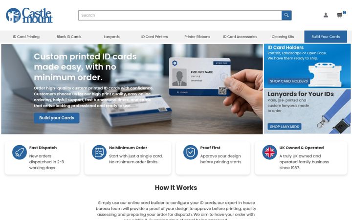 Screenshot of castlemount.co.uk