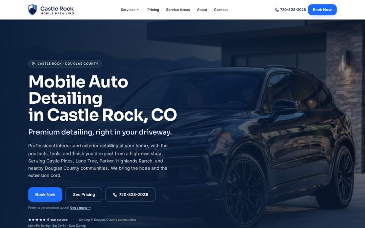 Screenshot of castlerockmobiledetail.com