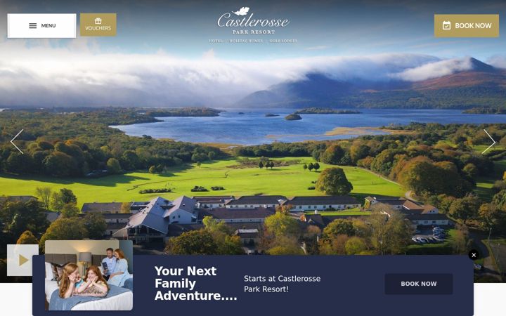 Screenshot of castlerosse.ie