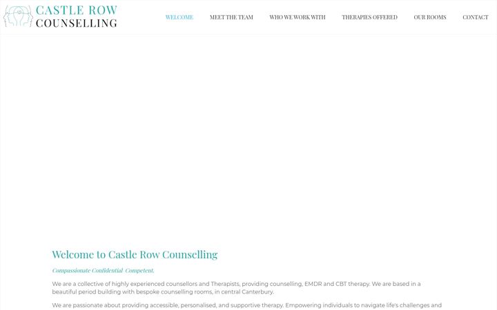 Screenshot of castlerowcounselling.co.uk