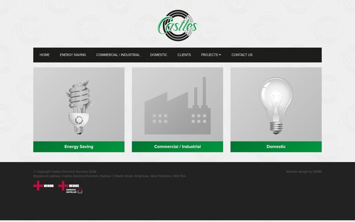 Screenshot of castles-electrical.co.uk