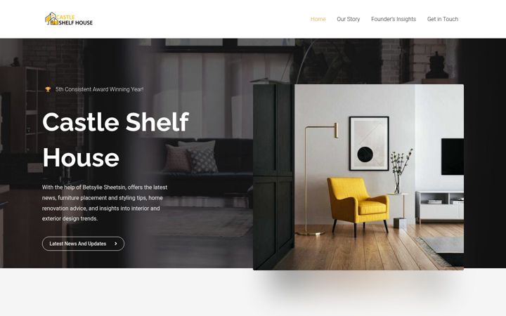 Screenshot of castleshelfhouse.com
