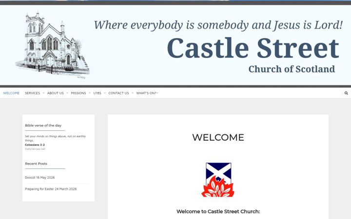 Screenshot of castlestreetchurch.org