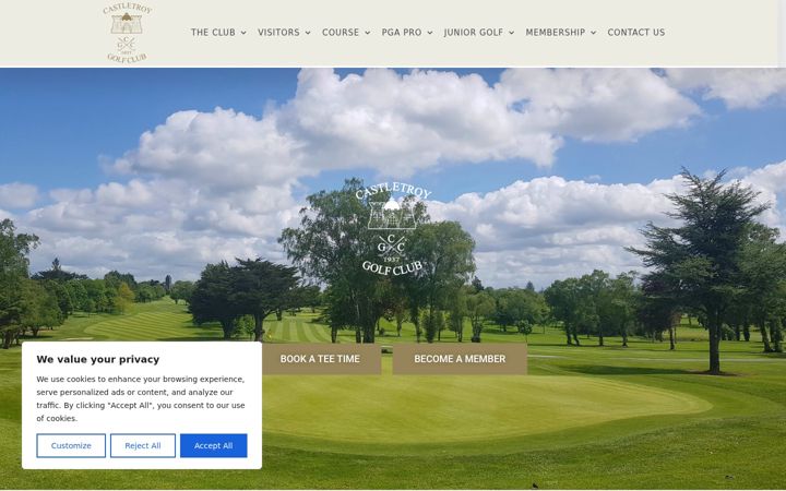 Screenshot of castletroygolfclub.ie