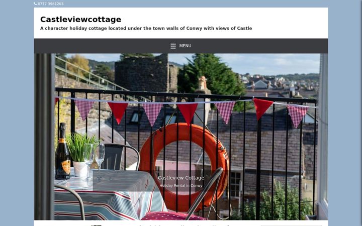 Screenshot of castleviewcottage.com