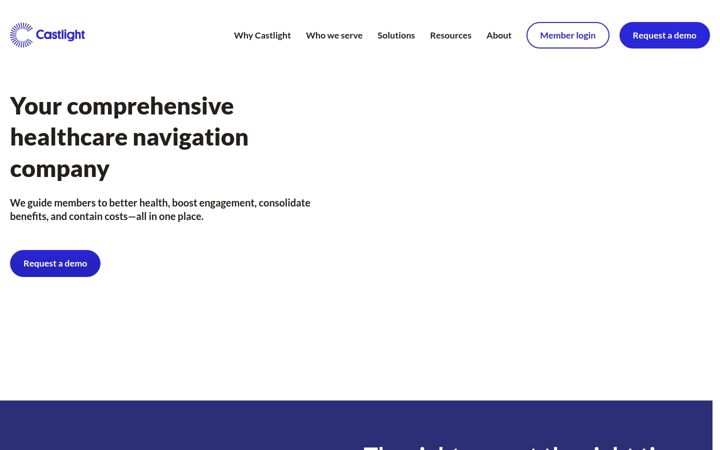 Screenshot of castlighthealth.com