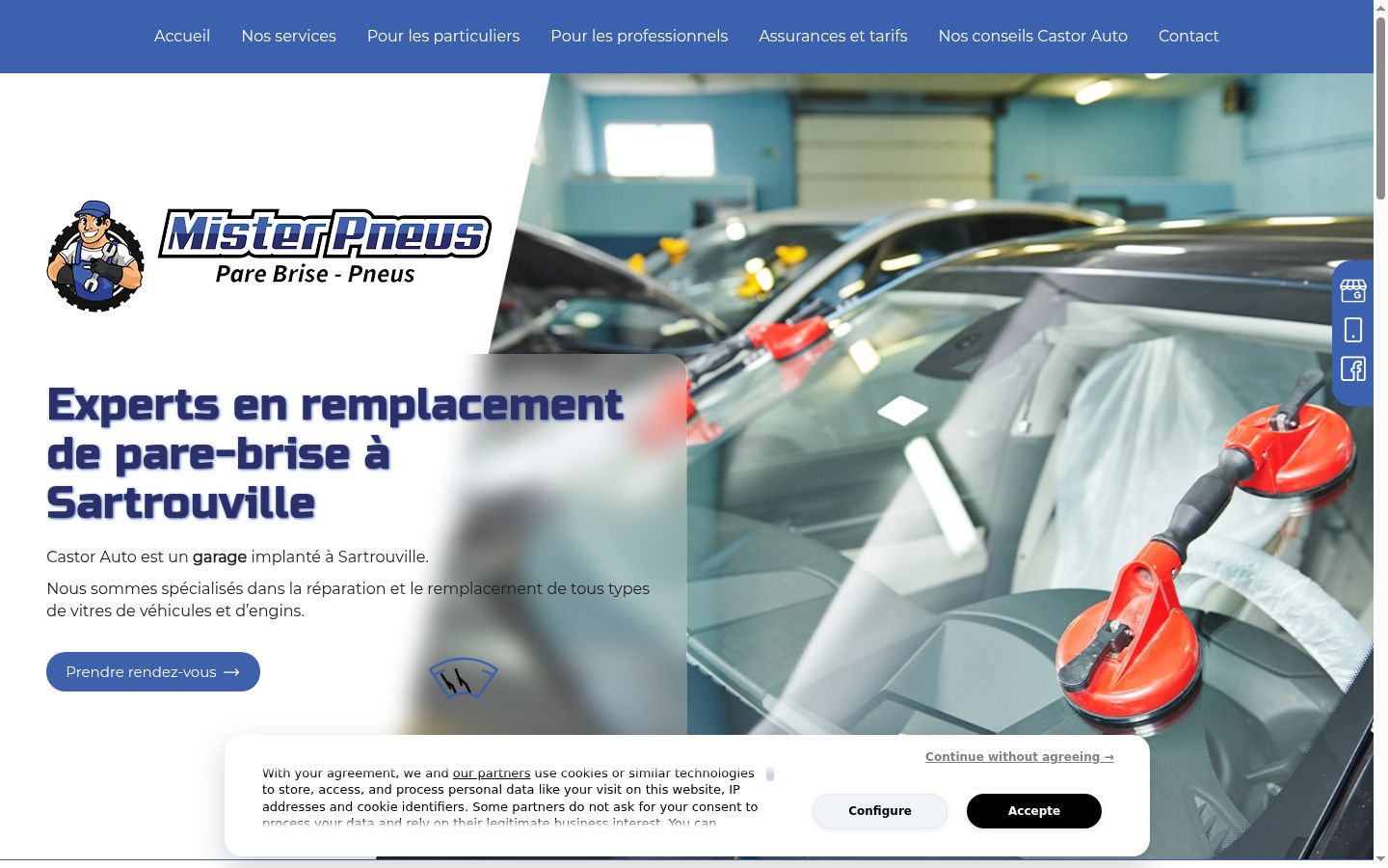 Screenshot del banner di consenso mostrato prima di qualsiasi interazione