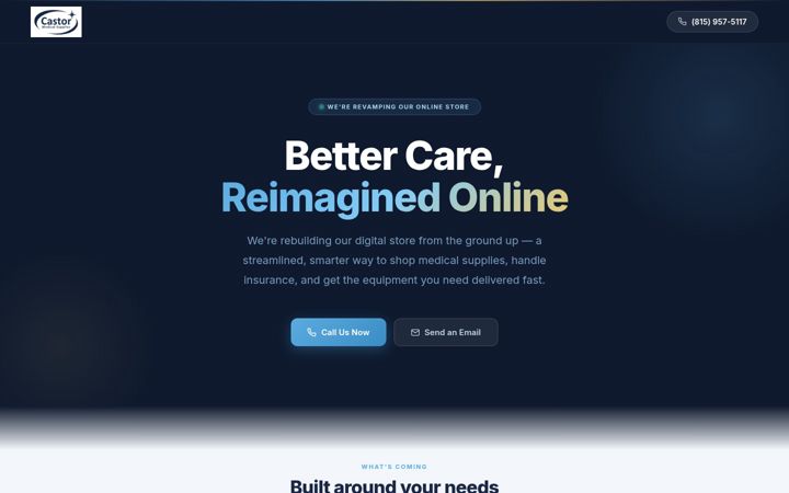 Screenshot of castormedicalsupplies.com
