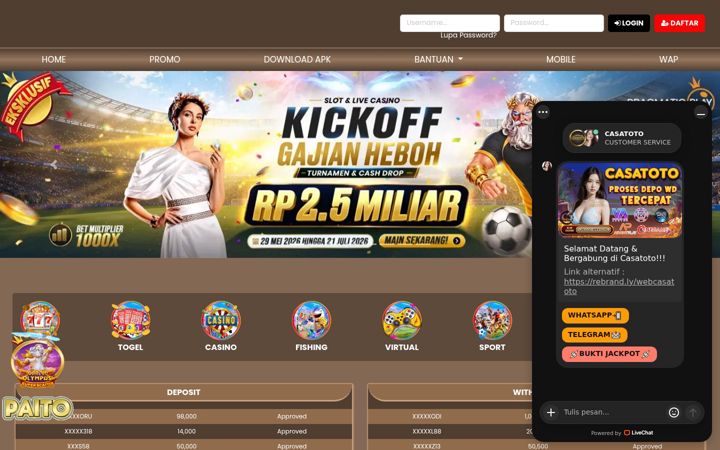 Screenshot of castowins.com