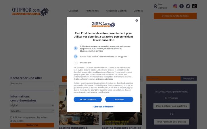 Screenshot of castprod.com