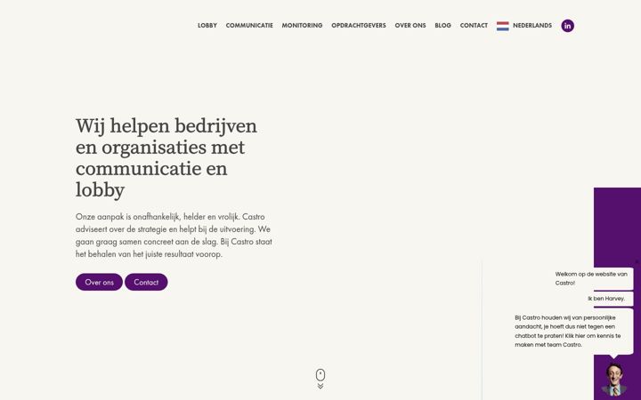 Screenshot stránky castro.amsterdam