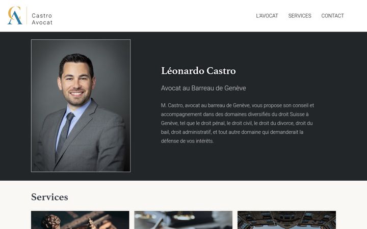 Screenshot of castroavocat.ch