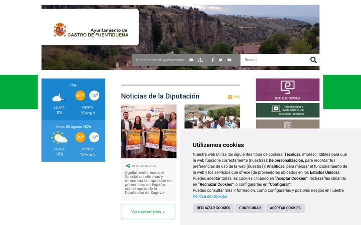 Screenshot of castrodefuentiduena.es