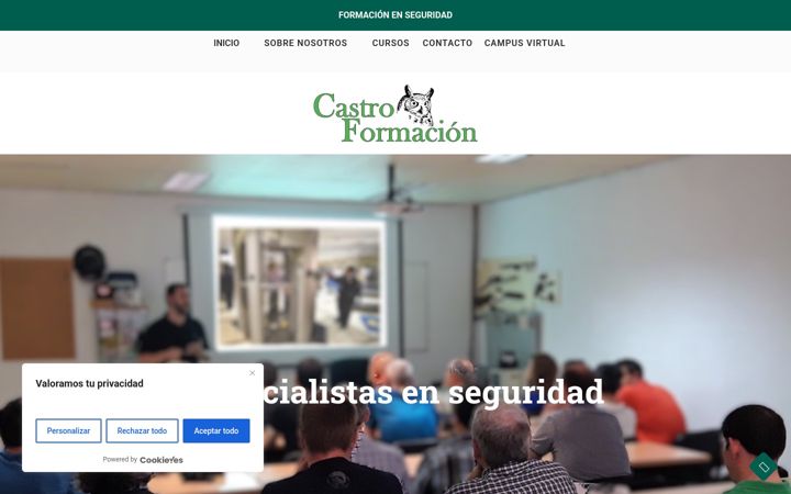 Screenshot of castroformacion.com