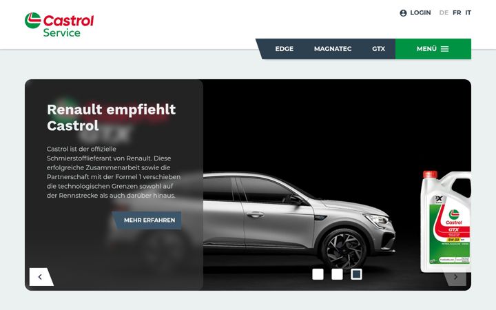 Screenshot of castrolservice.ch