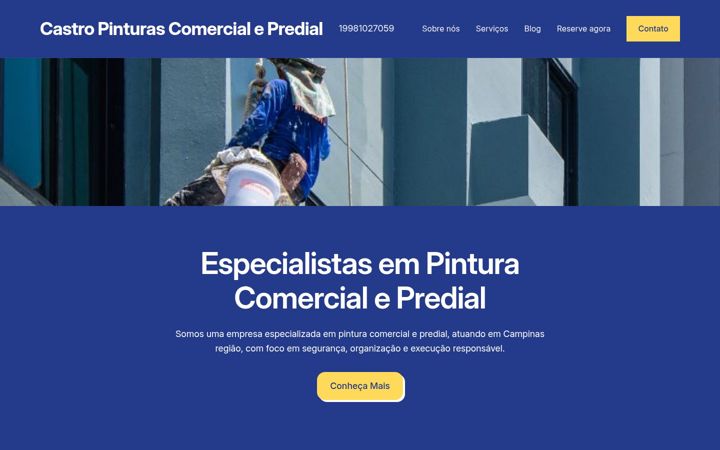Screenshot of castropinturas.com.br