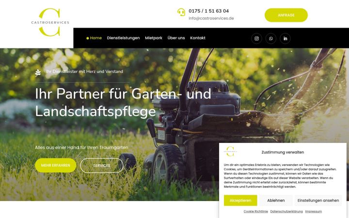 Screenshot of castroservices.de
