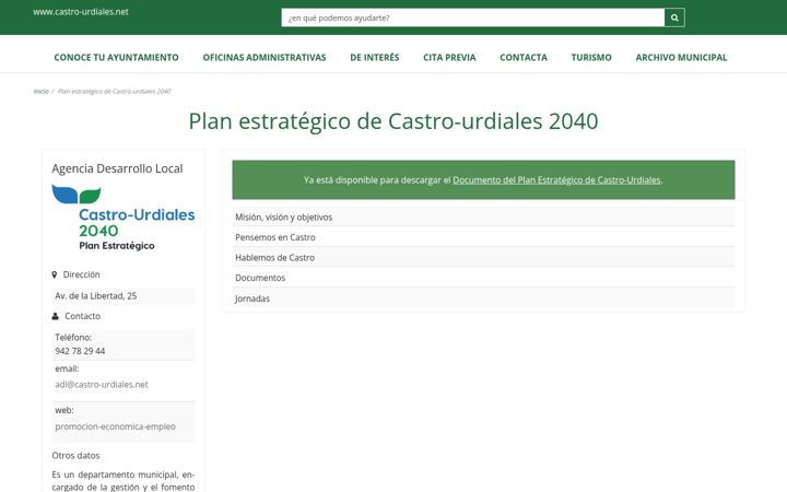 Screenshot of castrourdiales2040.es
