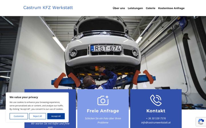 Screenshot of castrumwerkstatt.at