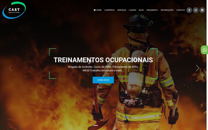 Screenshot of casttreinamentossst.com.br