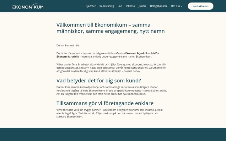 Screenshot of castus.se