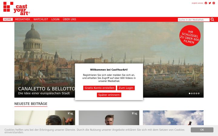 Screenshot of castyourart.com