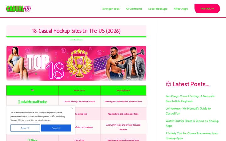 Screenshot of casual18.com