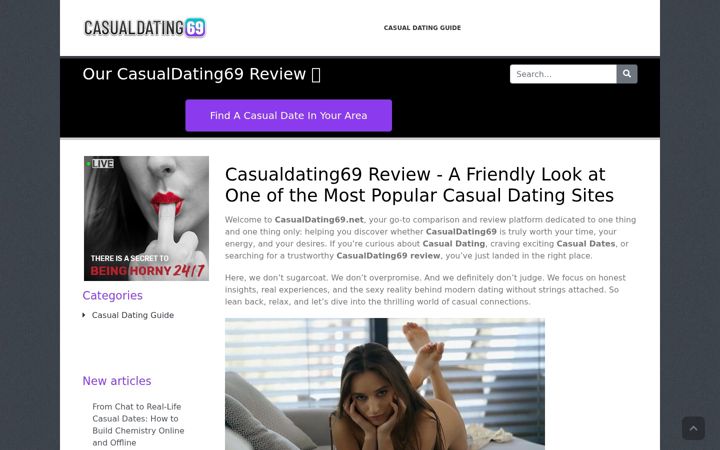 Screenshot of casualdating69.net