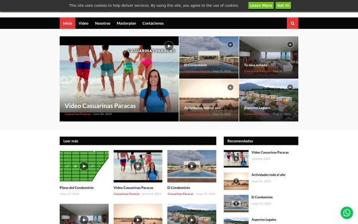 Screenshot of casuarinasparacas.com