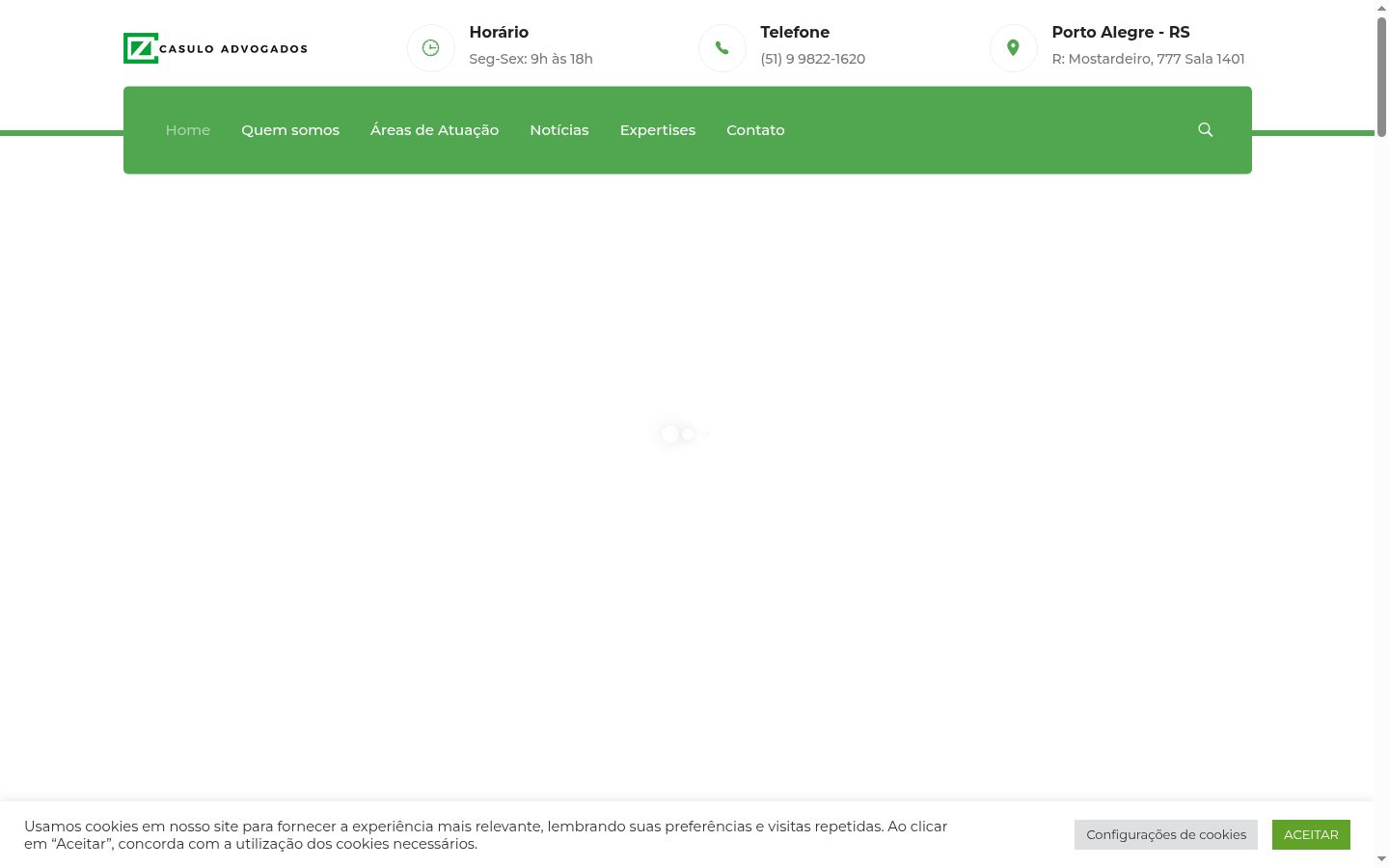 Screenshot του banner συγκατάθεσης που εμφανίστηκε πριν από οποιαδήποτε αλληλεπίδραση