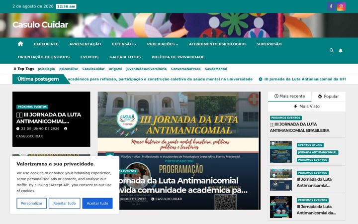 Captură de ecran a casulocuidar.com.br
