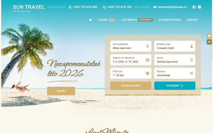 Screenshot of casuntravel.cz