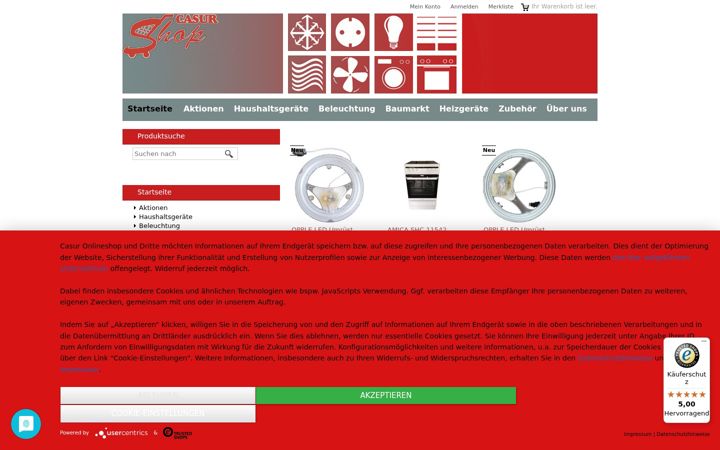 Screenshot of casurshop.de
