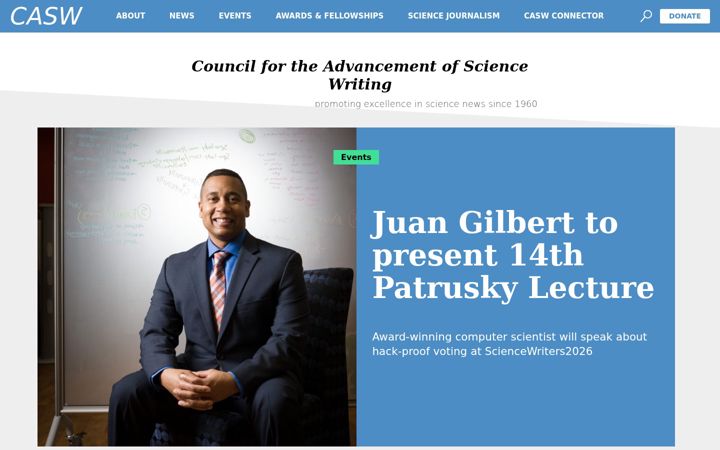 Screenshot of casw.org