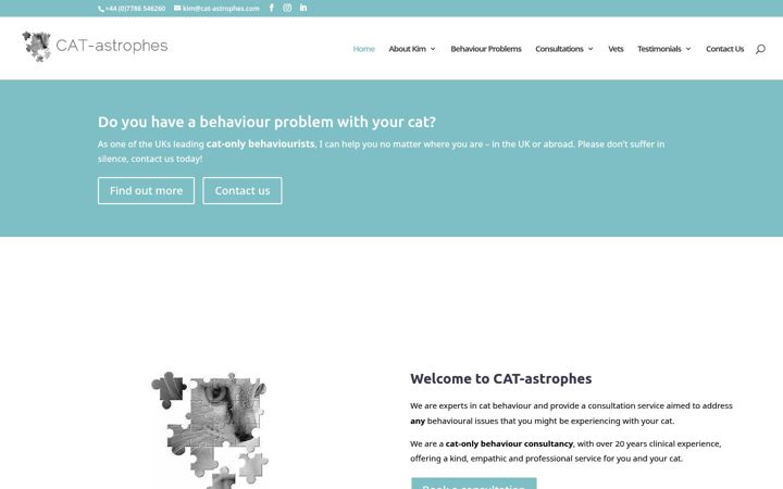 Screenshot of cat-astrophes.com