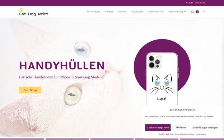 Screenshot of cat-dog-print.com