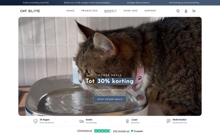 Screenshot of cat-elite.com