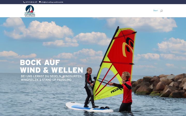 Екранна снимка на cat-sailing-suedstrand.de