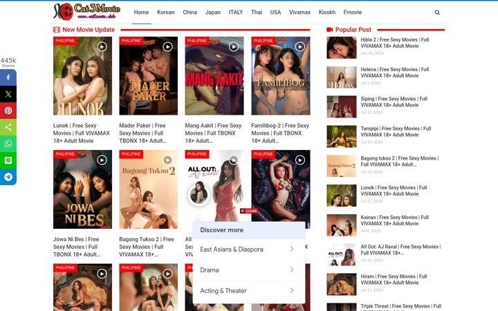Screenshot of cat3movie.club