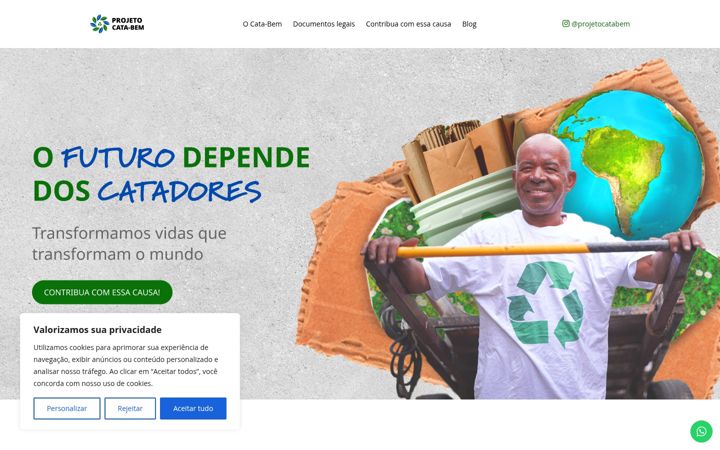 Screenshot of catabem.org.br