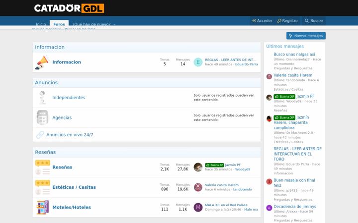 Skjámynd af catadorgdl.com